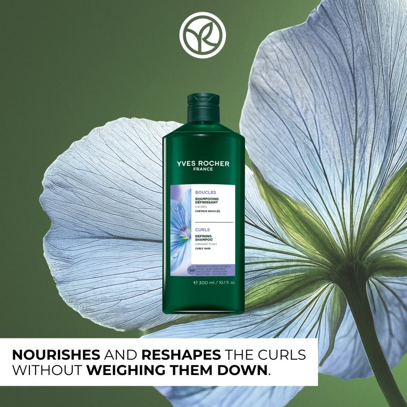 Yves Rocher Boucles šampón pre kučeravé a vlnité vlasy with organic flax 300 ml