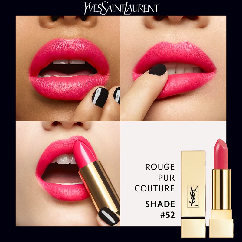 Yves Saint Laurent Rouge Pur Couture lipstick with moisturising effect shade 52 Rouge Rose 3,8 g