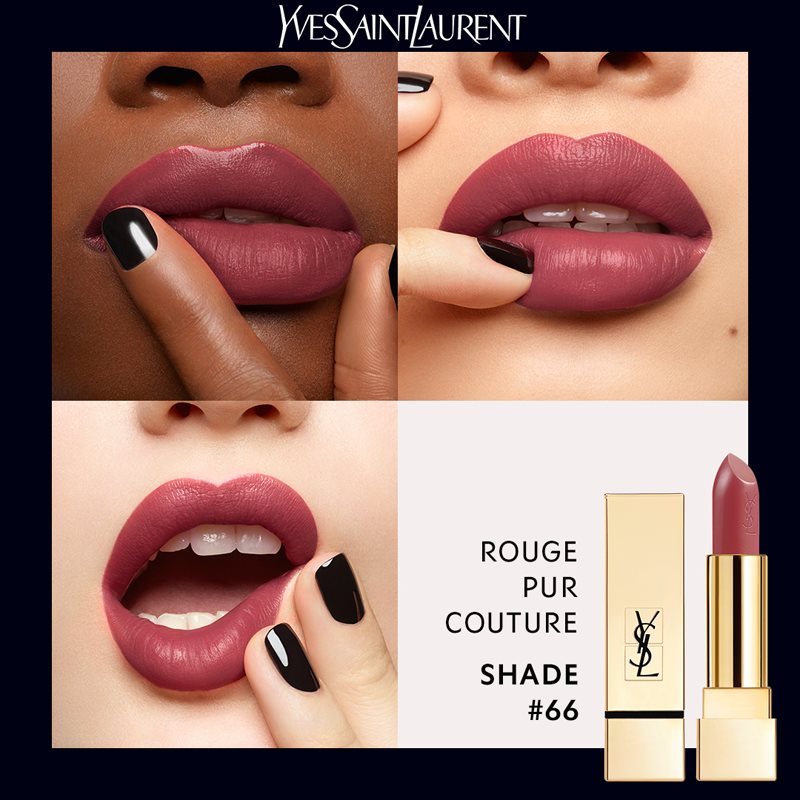 Yves Saint Laurent Rouge Pur Couture Lippenstift mit feuchtigkeitsspendender Wirkung Farbton 66 Bois De Rose 3.8 g