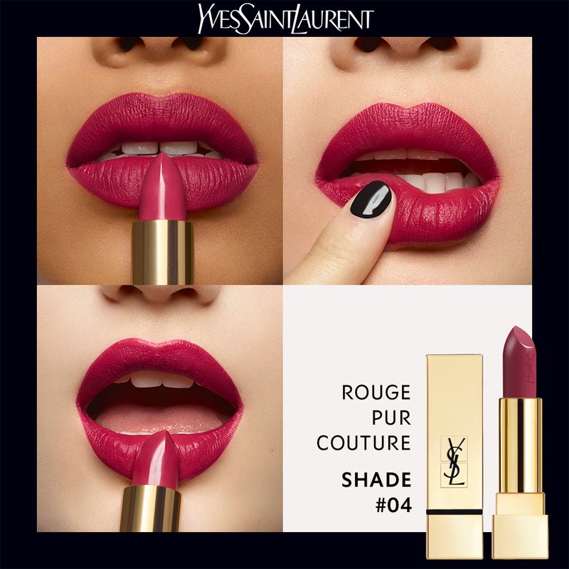 Yves Saint Laurent Rouge Pur Couture Lippenstift mit feuchtigkeitsspendender Wirkung Farbton 04 Rouge Vermillon 3.8 g