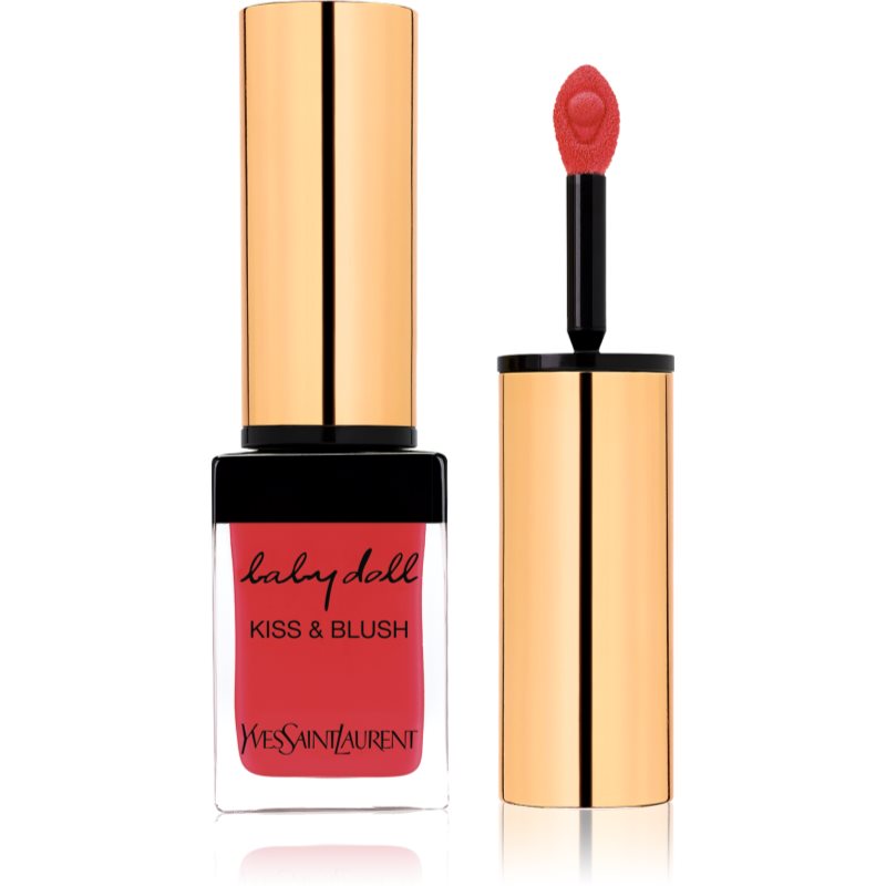 

Yves Saint Laurent Baby Doll Kiss & Blush помада-рум'яна з матуючим ефектом відтінок 19 Corail Sulfureux