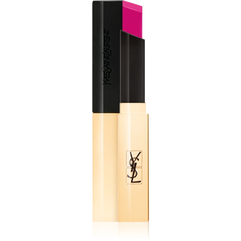 

Yves Saint Laurent Rouge Pur Couture The Slim тонка матуюча помада з ефектом шкіри відтінок 19 Rose Absurde