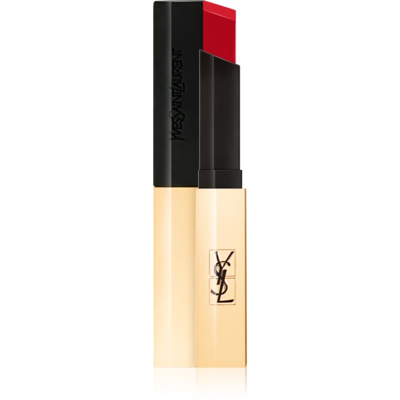 

Yves Saint Laurent Rouge Pur Couture The Slim тонка матуюча помада з ефектом шкіри відтінок 20 Carmine Catch