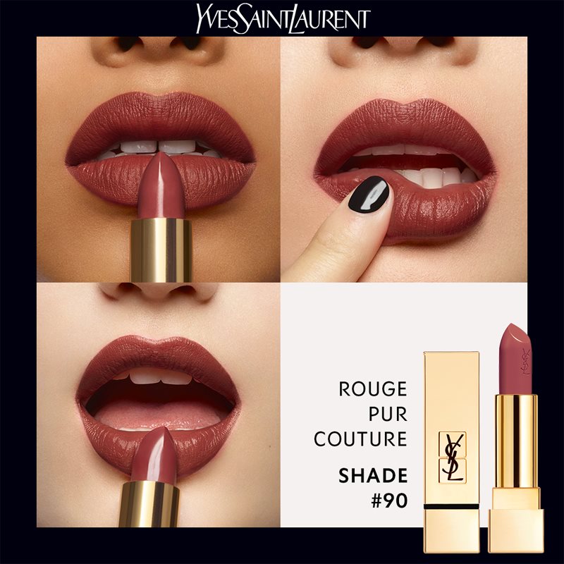 Yves Saint Laurent Rouge Pur Couture Lippenstift mit feuchtigkeitsspendender Wirkung Farbton 90 Prime Beige 3,8 g