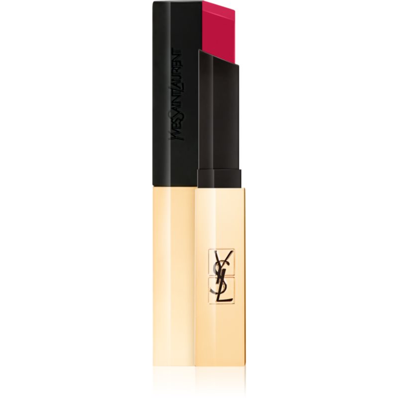 Yves Saint Laurent Rouge Pur Couture The Slim тонка матуюча помада з ефектом шкіри відтінок 27 Conflicting Crimson 2,2 гр