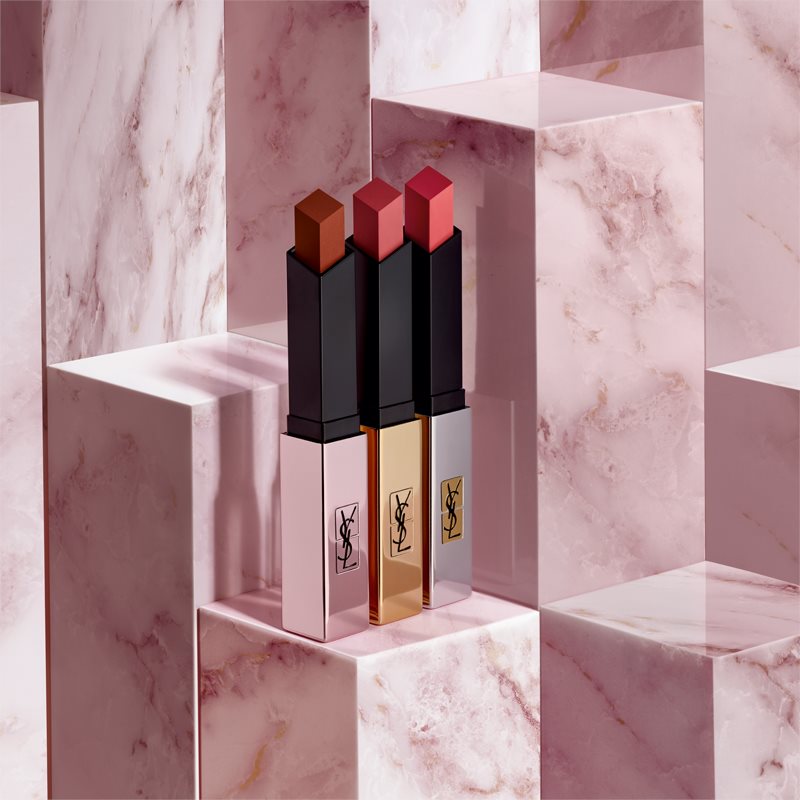 Yves Saint Laurent Rouge Pur Couture The Slim Glow Matte Moisturising Matt Lipstick With Shine Shade 210 Nude Out Of Line 2 G