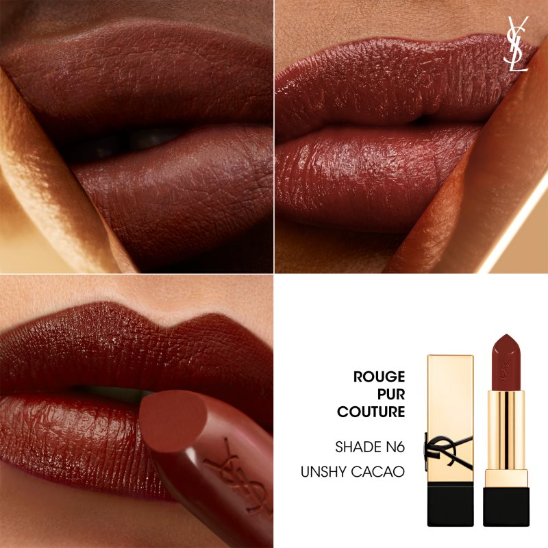 Yves Saint Laurent Rouge Pur Couture помада для жінок N6 Unshy Cacao 3,8 гр