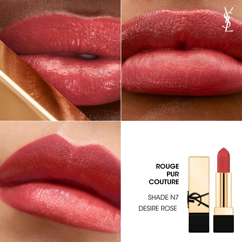 Yves Saint Laurent Rouge Pur Couture Lipstick For Women N7 Desire Rose 3,8 G