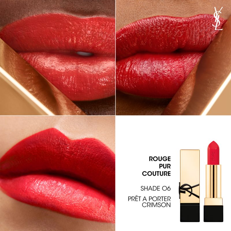 Yves Saint Laurent Rouge Pur Couture помада для жінок O6 Prêt A Porter Crimson 3,8 гр