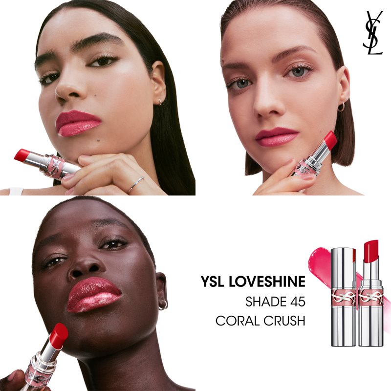 Yves Saint Laurent Loveshine Lipstick moisturising glossy lipstick for women 45 Coral Crush 3,2 g