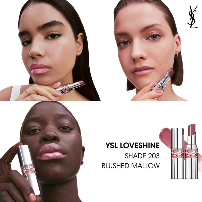 Yves Saint Laurent Loveshine Lipstick moisturising glossy lipstick for women 203 Blushed Mallow 3,2 g