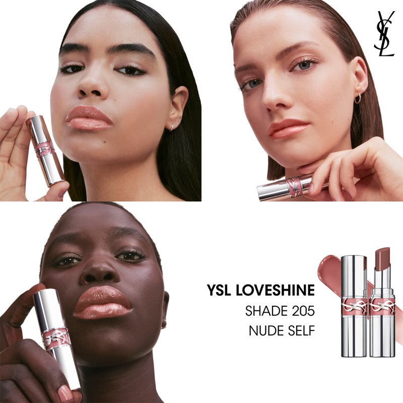 Yves Saint Laurent Loveshine Lipstick moisturising glossy lipstick for women 205 Nude Self 3.2 g