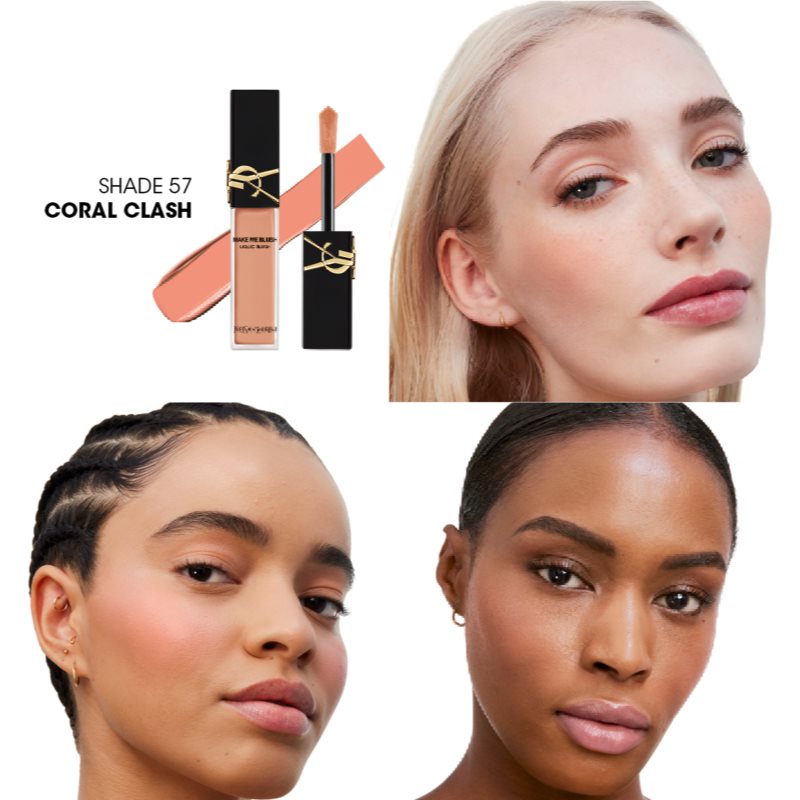 Yves Saint Laurent Make Me Blush Liquid liquid blusher for women Coral Clash 57 15 ml