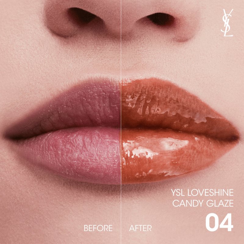 Yves Saint Laurent Loveshine Candy Glaze Brillant à Lèvres Hydratant Pour Femme 4 Nude Pleasure 3.2 G