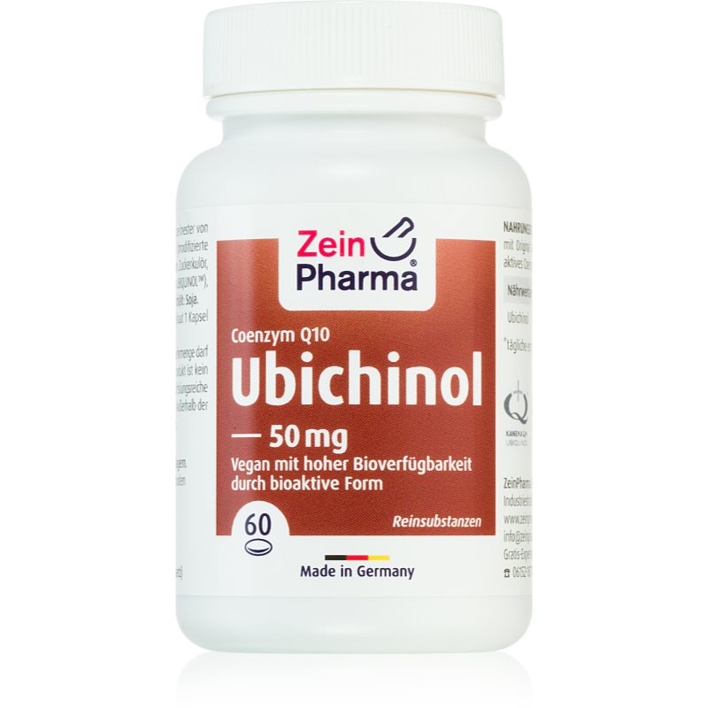 ZeinPharma Coenzym Q10 Ubichinol 50 mg Kapseln zur Unterstützung des Energiestoffwechsels 60 g