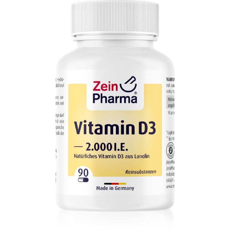 ZeinPharma Vitamin D3 2000 I.E. Kapseln für gesunde Knochen und Zähne 18 g