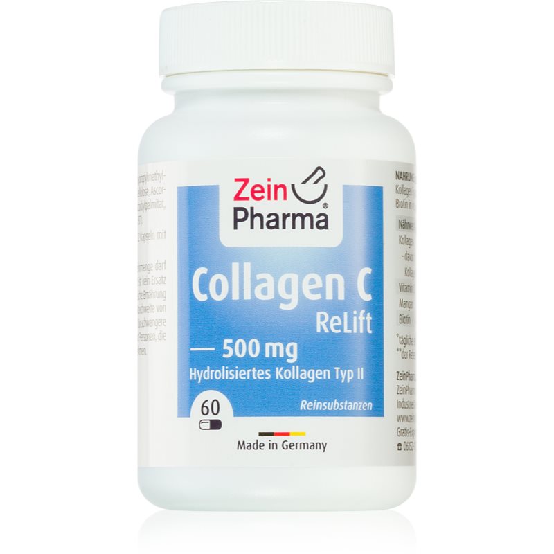 ZeinPharma Collagen C ReLift 500 mg Kapseln für schöne Haare, Haut und Nägel 58 g