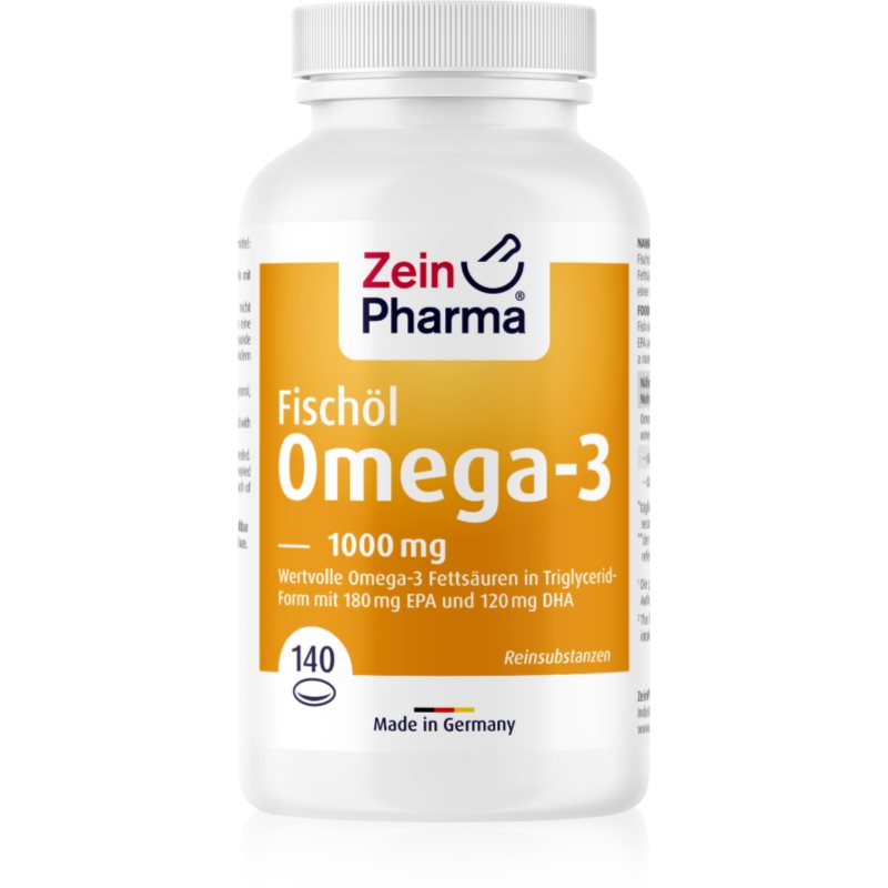 ZeinPharma Omega-3 1000 mg Weichkapseln für eine normale Herz- und Hirnfunktion 218 g