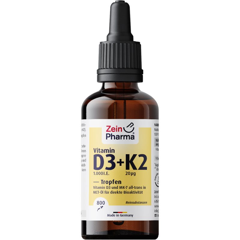ZeinPharma Vitamin D3 + K2 Tropfen Tropfen für gesunde Zähne 25 ml