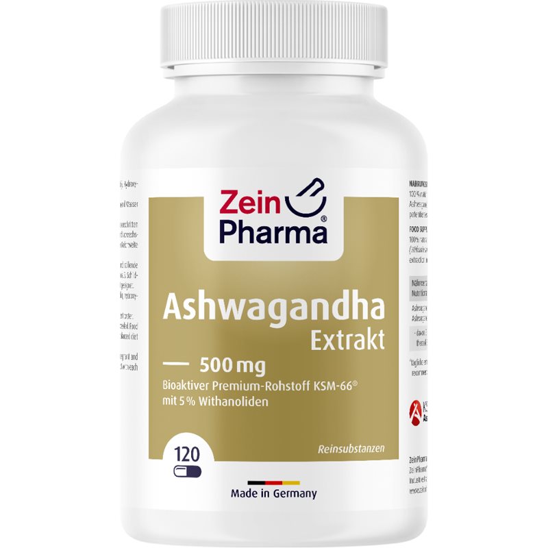 ZeinPharma Ashwagandha Extrakt 500 mg Kapseln aus Kräutern 100 g