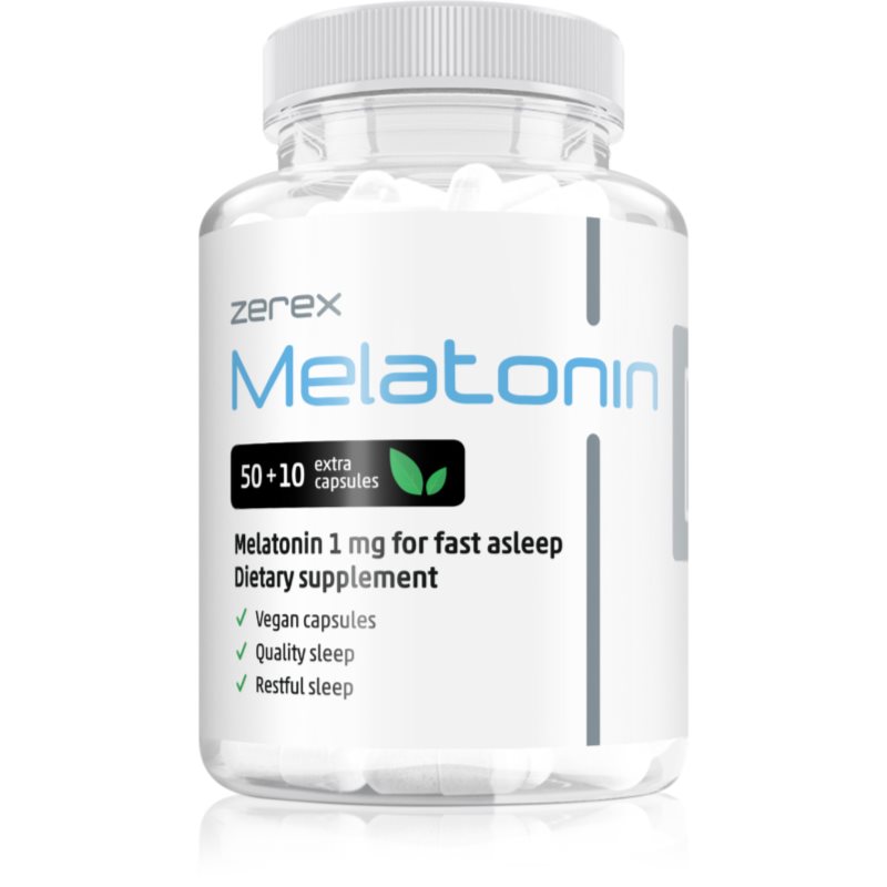 Zerex Melatonin kapsuly pri ťažkostiach so spánkom a zaspávaním 60 cps
