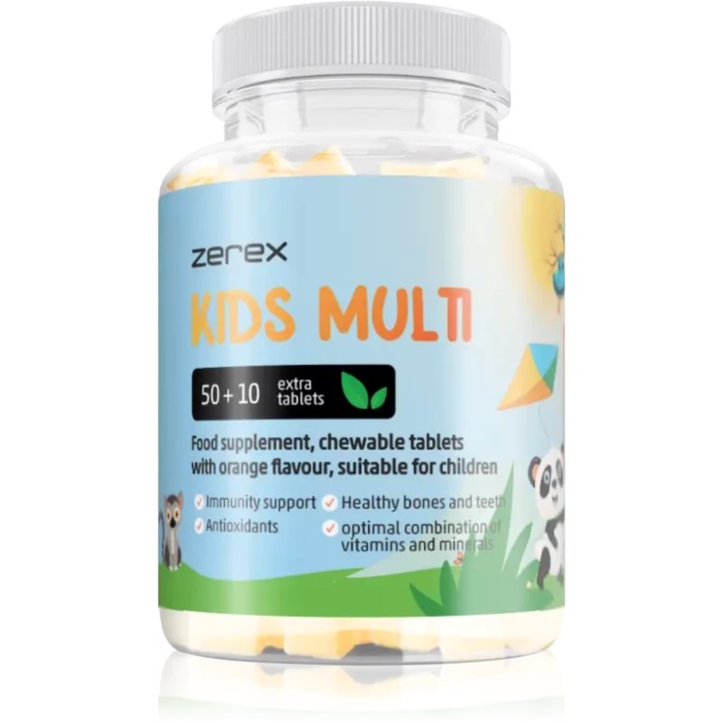 Zerex Kids Multi žvýkací tablety pro podporu imunitního systému pro děti 60 tbl
