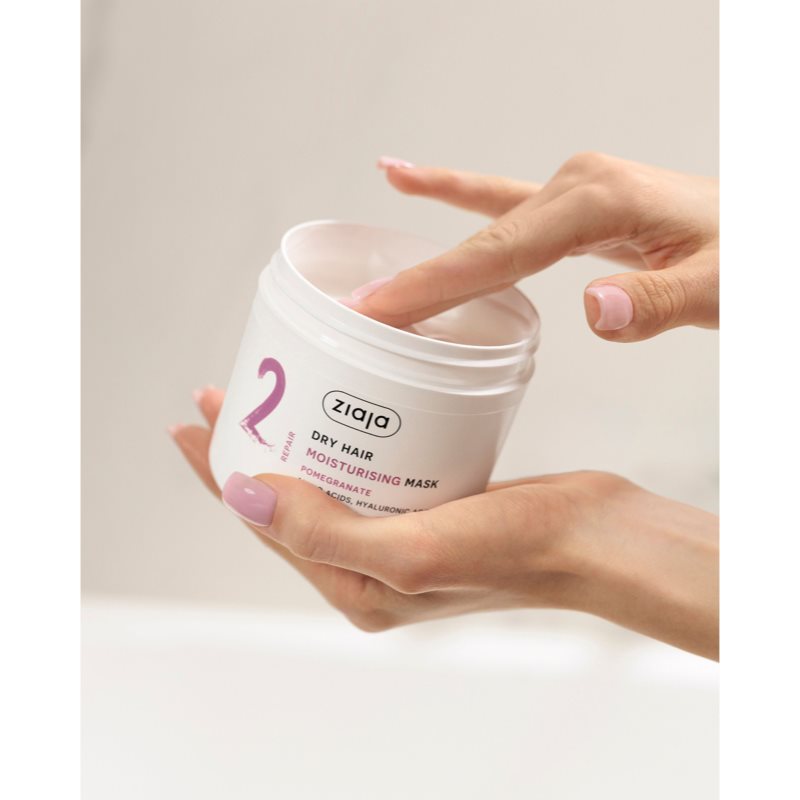 Ziaja Plant Essentials Pomegranate feuchtigkeitsspendende Maske für die Haare für trockenes Haar 350 ml
