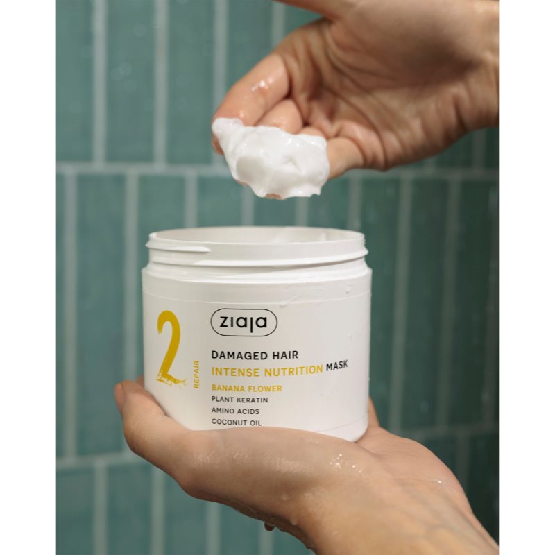 Ziaja Plant Essentials Banana Flower nährende Haarmaske für beschädigtes Haar 350 ml