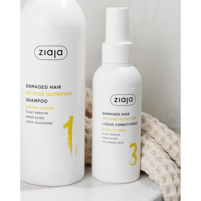 Ziaja Plant Essentials Banana Flower Conditioner ohne Ausspülen für beschädigtes Haar 125 ml