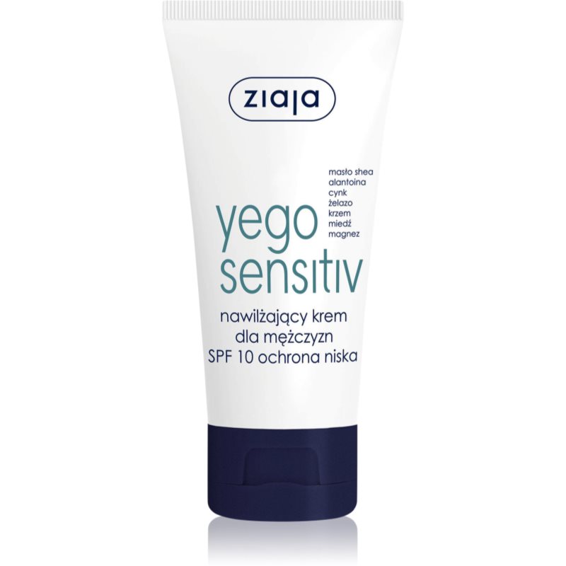 Ziaja Yego Sensitiv beruhigende und hydratisierende Creme für Herren SPF 10 50 ml