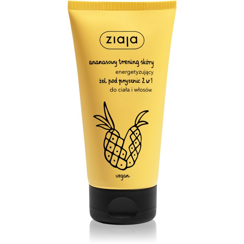E-shop Ziaja Pineapple energizující sprchový gel na tělo a vlasy 160 ml