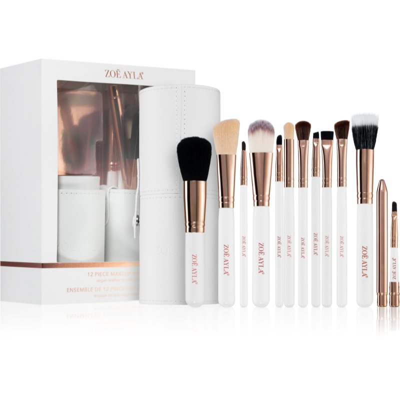 Zoe Ayla Makeup Brush Set 12 Piece makeup brush set with a pouch