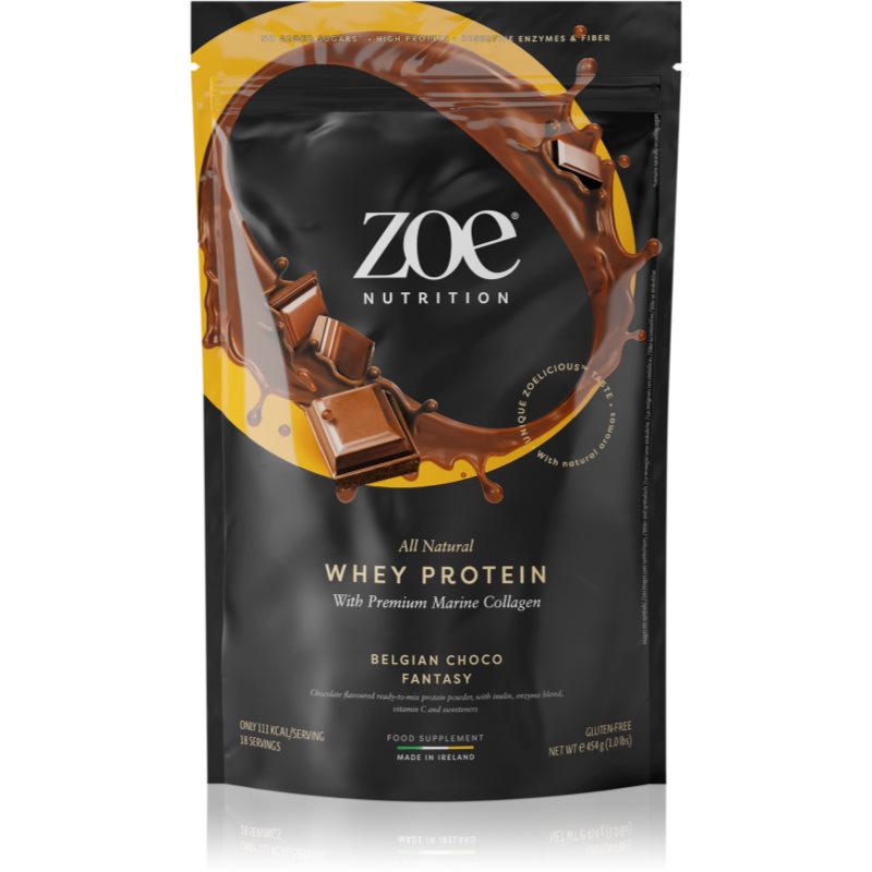 ZOE Whey Protein białko serwatkowe z kolagenem smak Belgian Choco Fantasy 454 g