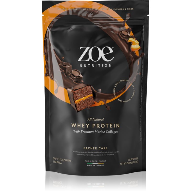 ZOE Whey Protein białko serwatkowe z kolagenem smak Sacher Cake 454 g