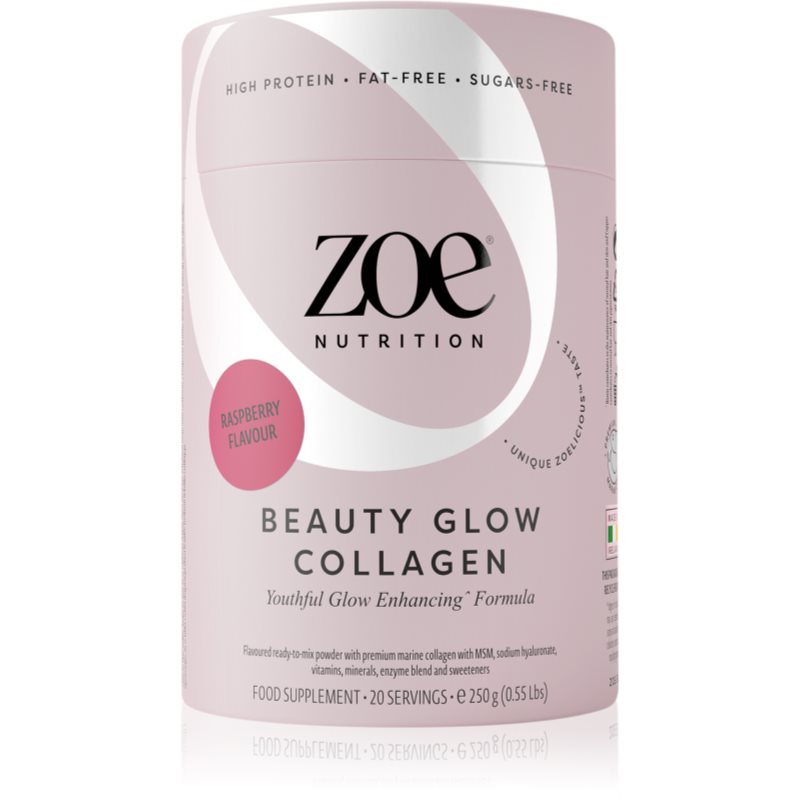 ZOE Beauty Glow Collagen kolagen pro ženy příchuť Raspberry 250 g