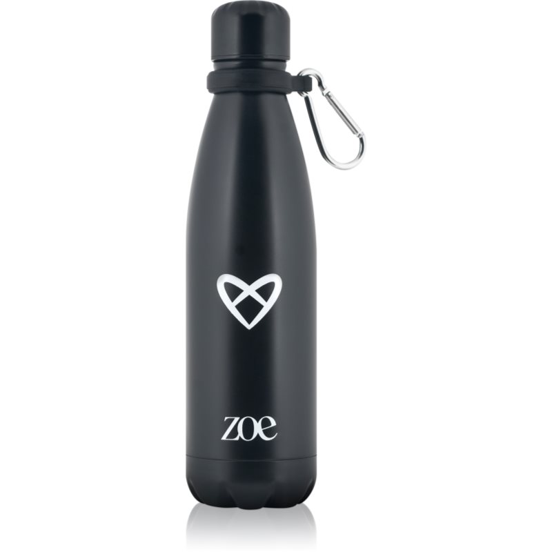 ZOE Heart Logo Stainless Steel Bottle stainless steel water bottle colour Black 500 ml