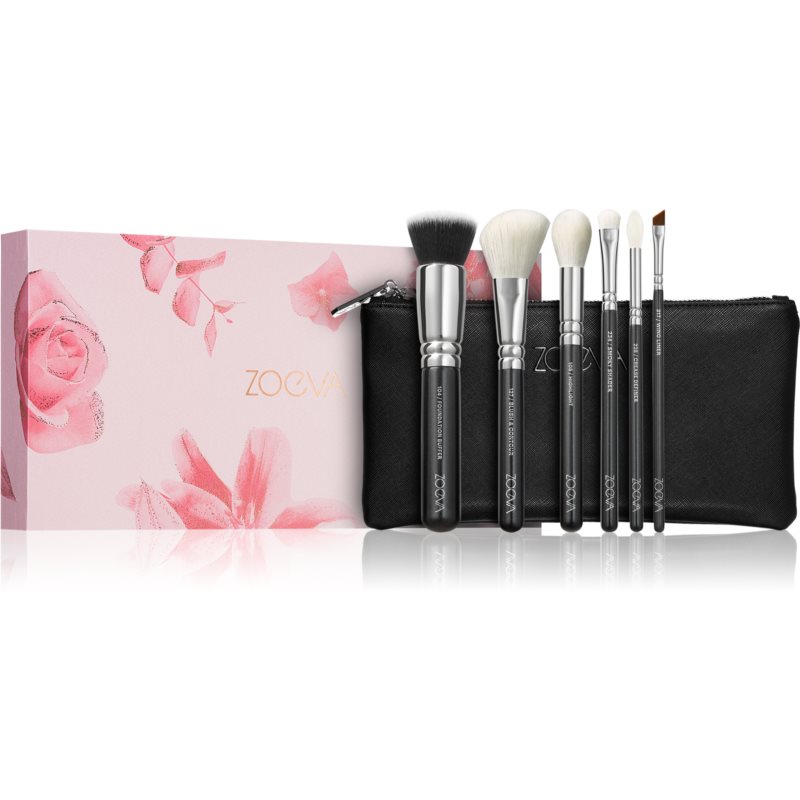 ZOEVA The Essential Brush Set brush set with a pouch 6 pc
