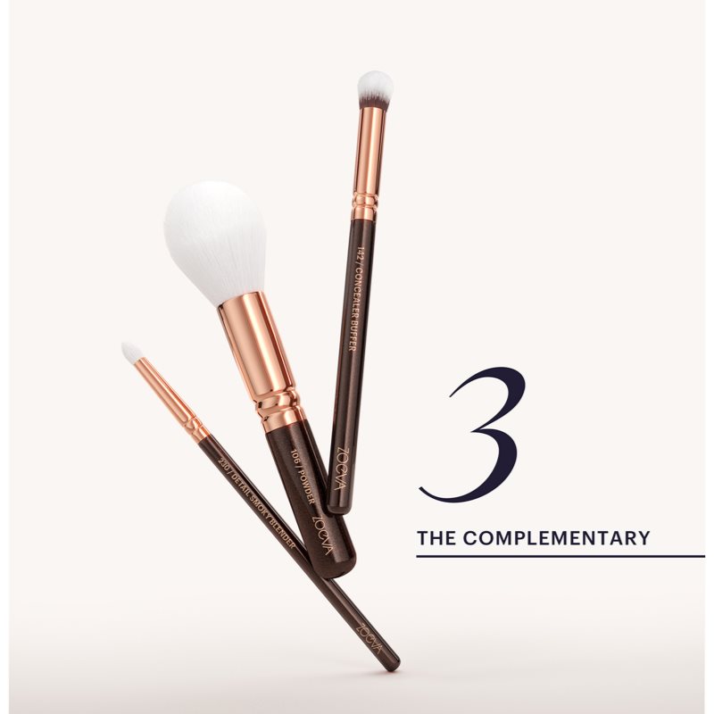 ZOEVA The Complete Brush Set Rose Golden Edition Kit De Pinceaux Avec Pochette