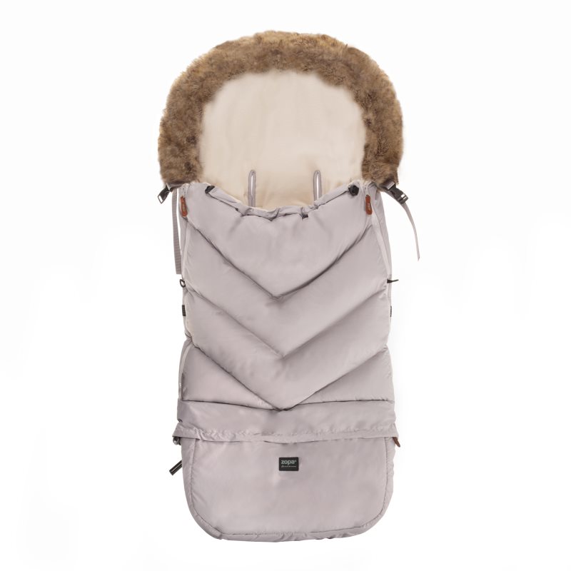 Zopa Fluffy Combi Foggy Grey spalna vreča za dojenčke 47 × 100 cm 1 kos