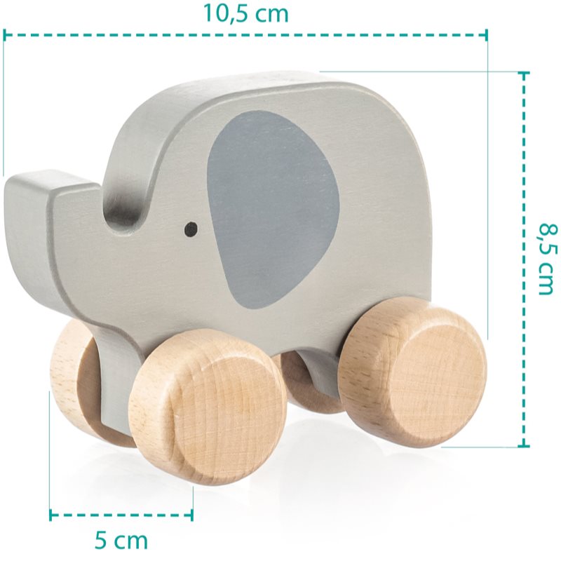 Zopa Wooden Animal fahrendes Spielzeug aus Holz Elephant 1 St.