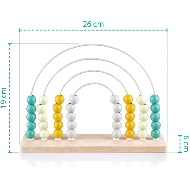 Zopa Counter Abacus Wooden Rainbow 1 Pc