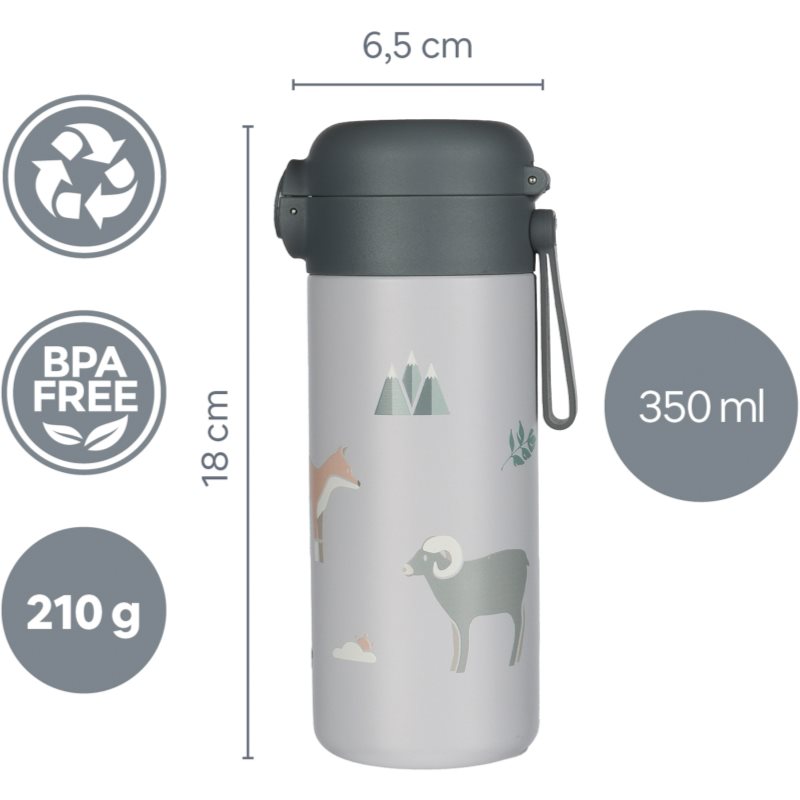 Zopa Thermo Bottle with Silicone Holder and Drinking Spout termoska s brčkem Dino 350 ml (obrázek 6)