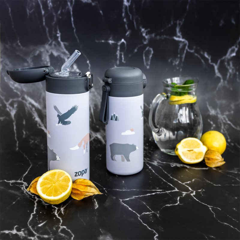 Zopa Thermo Bottle with Silicone Holder and Drinking Spout termoska s brčkem 350 ml (obrázek 3)