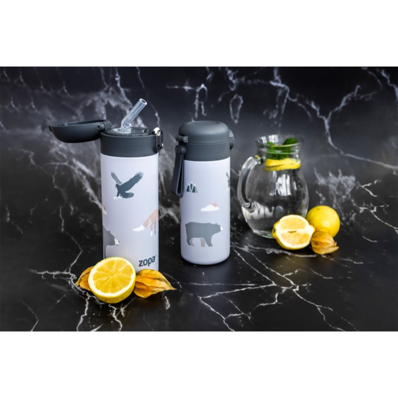 Zopa Thermo Bottle with Drinking Spout termoska s brčkem Mountains 400 ml (obrázek 4)