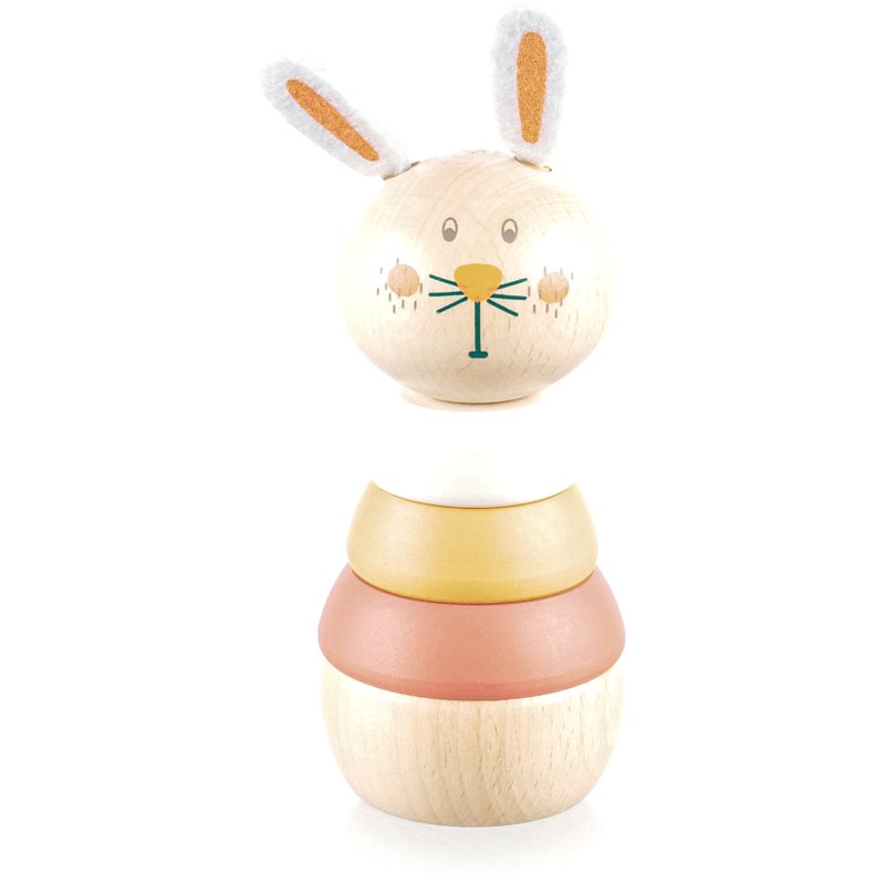 E-shop Zopa Wooden Rings Toy animal nasazovací zvířátko ze dřeva Rabbit 1 ks