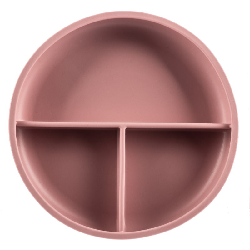 Zopa Silicone Divided Plate delený tanier s prísavkou Old Pink 1 ks