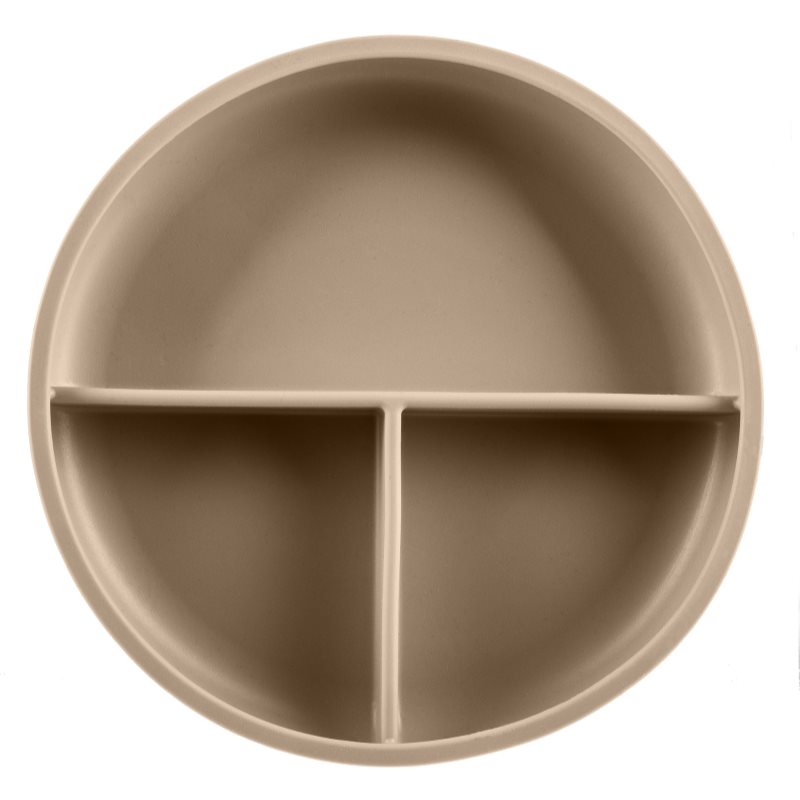 Zopa Silicone Divided Plate dělený talíř s přísavkou Sand Beige 1 ks