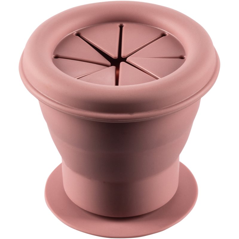 Zopa Silicone Folding Snack Box silicone bowl with suction cup Old Pink 1 pc
