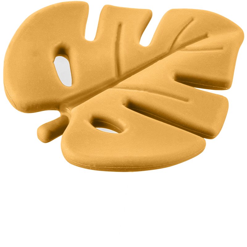 Zopa Silicone Teether Leaf grizalo Mustard Yellow 1 kos