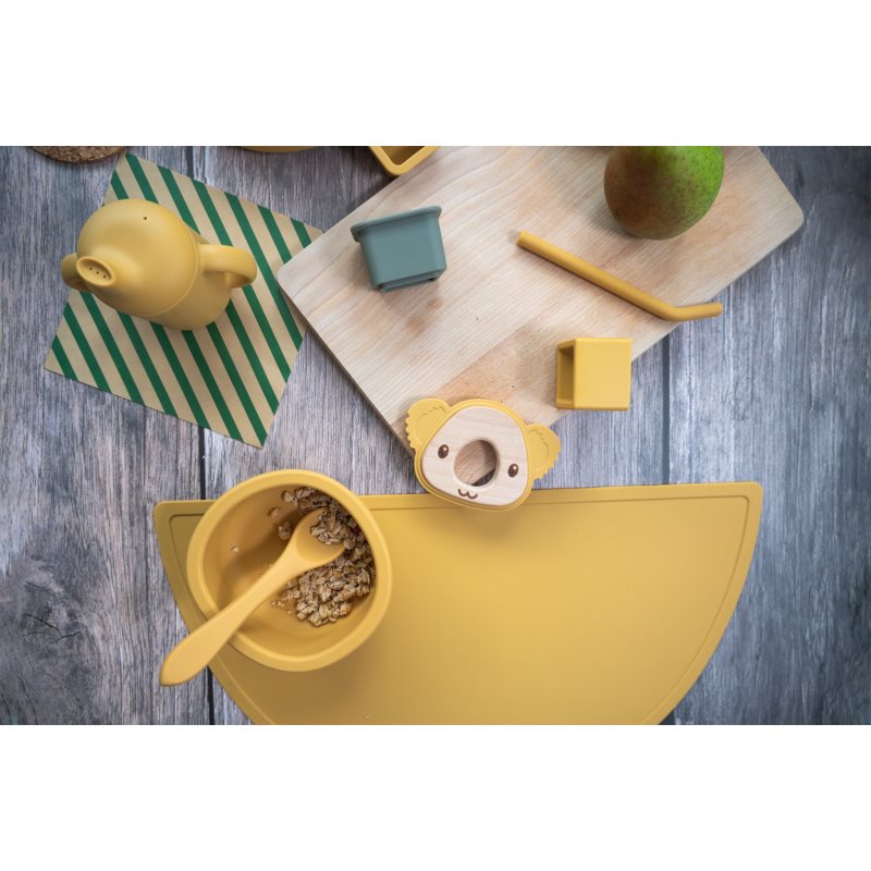 Zopa Silicone Eating Mat Sets De Table En Silicone Mustard Yellow 1 Pcs